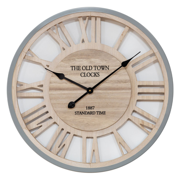 Brambly Cottage Hoagland Wood Wall Clock Wayfair.co.uk